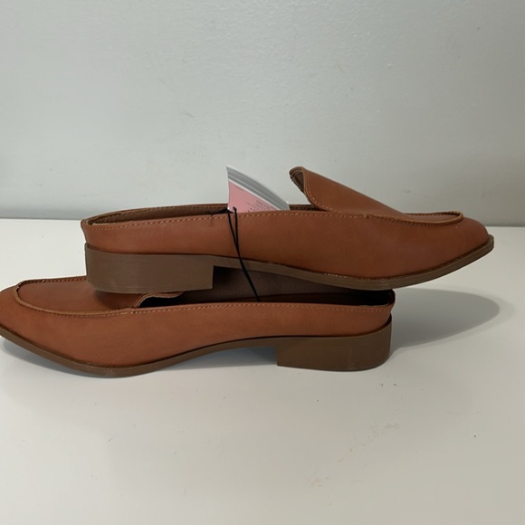 Serra Light Brown Faux Leather Slip On Mules New - Picture 8 of 9